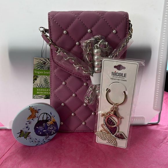 Badgley Mischka Handbags - Badgley Mischka Purple Crossbody Bundle